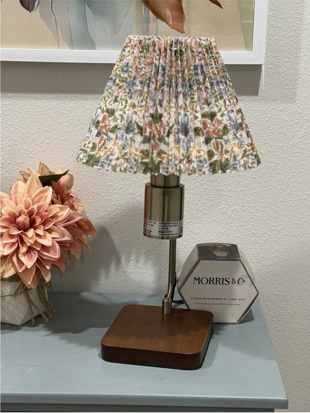 NEW! Morris & Co STRAWBERRY THIEF Candle Warmer & Lamp Set- STUNNING!